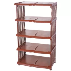   Cipőpolc Strend Pro, 5 szintes, műanyag, rattan, 48x30,5x86 cm