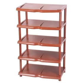 Cipőpolc Strend Pro, 5 szintes, barna, 48x30,5x86 cm