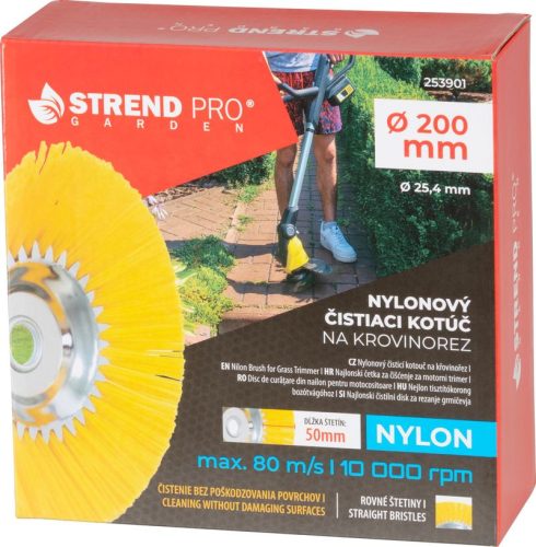 Nylon tisztító tárcsa fűkaszához, 200 mm