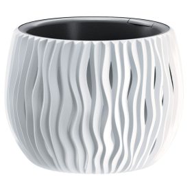 Virágcserép SANDY Bowl 240, 238 x 161 mm, fehér, betét