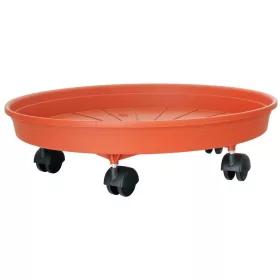   Virágcserép alátét ICS MARGHERITA 45 cm, kerek kerekekkel, terrakotta