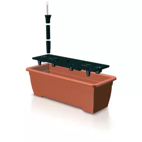   Virágcserép BALCONY CAN ISBT5CAN, 19 x 50 x 16 cm, 7,5 l, öntözéssel, terrakotta