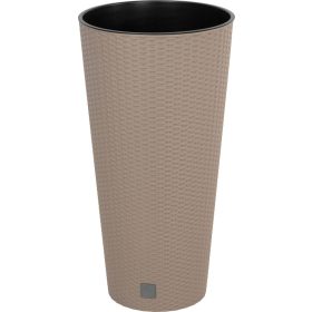 Virágcserép RATO Tubus 400, mokka, betét