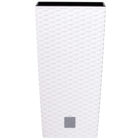 Virágcserép RATO Square 225, fehér, betét