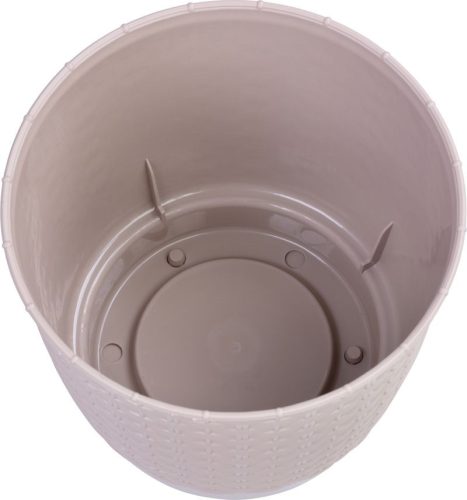 Virágcserép RATOLLA Round 190, mokka, alátét