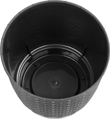 Virágcserép RATOLLA Round 190, sötétbarna, alátét