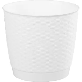 Virágcserép RATOLLA Round 250, fehér, alátét