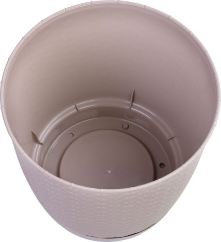 Virágcserép RATOLLA Round 250, mokka, alátét