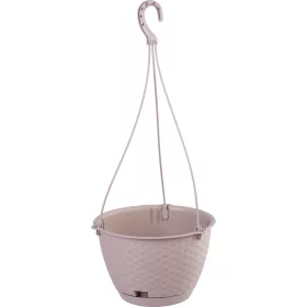   Virágcserép RATOLLA Round W 240, mokka, alátét felfüggeszthető, akasztóval