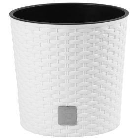 Virágcserép RATO Round 200, fehér, betét