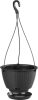 Virágcserép RATOLLA Round W 240, antracit, alátét, felfüggeszthető, akasztóval