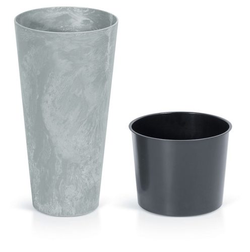 Virágcserép TUBUS Slim Beton 250 x 475 mm, beton megjelenés