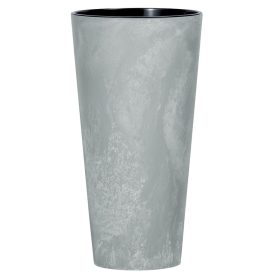   Virágcserép TUBUS Slim Beton 400 x 762 mm, beton megjelenés, betét
