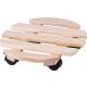 Állvány Strend Pro, 30x7 cm, virágcserép alá, kerekeken, csúszó, állvány, max. 50 kg, fa, kerek