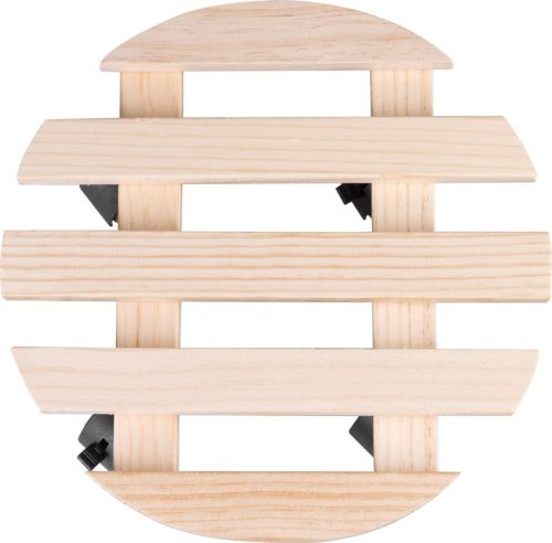 Állvány Strend Pro, 30x7 cm, virágcserép alá, kerekeken, csúszó, állvány, max. 50 kg, fa, kerek