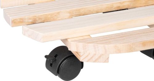 Állvány Strend Pro, 30x7 cm, virágcserép alá, kerekeken, csúszó, állvány, max. 50 kg, fa, kerek