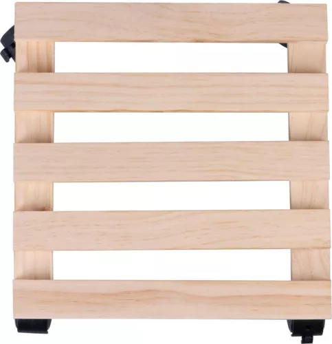 Állvány Strend Pro, 30x30x7 cm, virágcserép alá, kerekeken, csúszó, állvány, max. 50 kg, fa