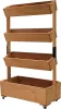 Függőleges virágcserép Strend Pro, ágyás, 4 szintes, kerekekkel, 85x45x147 cm