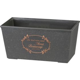 Virágcserép Strend pro, fekete színű, 31x15x15 cm