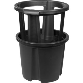   Burgonyavető virágcserép Strend pro, fekete színű, 35x28 cm