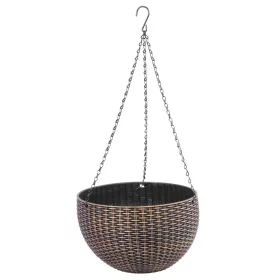   Virágcserép Strend Pro Modern, függő, arany, 26x16 cm, lánccal és akasztóval