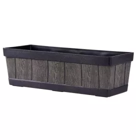   Virágcserép Strend Pro Woodeff, 15 x 47 x 17 cm, natúr, fa hatás