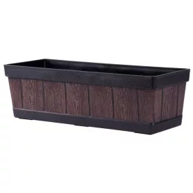   Virágcserép Strend Pro Woodeff, 15 x 47 x 17 cm, tíkfa, fa hatás