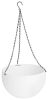 Virágcserép Strend Pro Modern, felfüggesztett, fehér, 26 x 16 cm, lánc