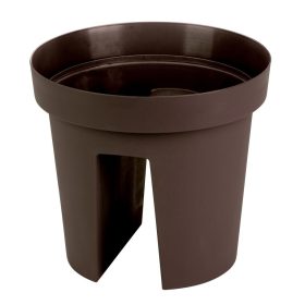   Virágcserép Strend Pro Modern Railing, korlátra, 25,5x28 cm, barna