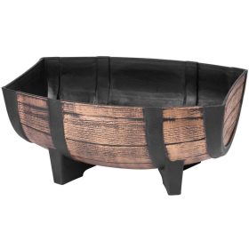   Virágcserép Strend Pro, Woodeff, 29 x 41 x 19 cm, arany, hordó