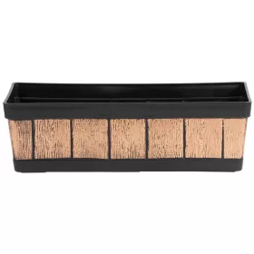   Virágcserép Strend Pro, Woodeff, 15 x 47 x 17 cm, arany, láda, fa hatás