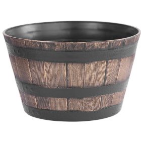   Virágcserép Strend Pro Woodeff, 39 x 28 cm, arany, fa hatás