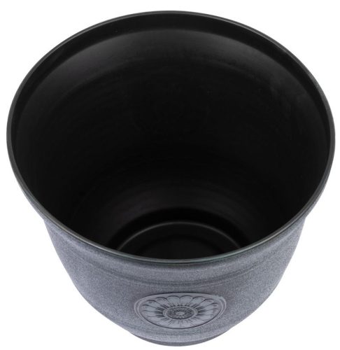 Strend Pro virágcserép, fém hatás, zöld, 25 x 30 cm