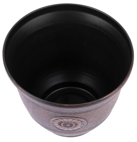 Strend Pro virágcserép, fém hatás, réz megjelenés, 25 x 30 cm