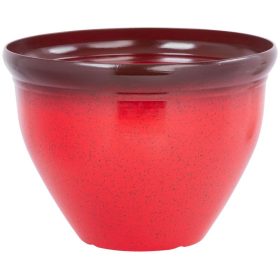 Kvetináč Strend Pro, máz, piros, 38 x 28,5 cm