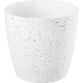   Virágcserép Strend Pro Stone, 28x26 cm, fehér, kő hatású