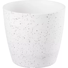   Virágcserép Strend Pro Stone, 23x20,5 cm, fehér, kő hatású