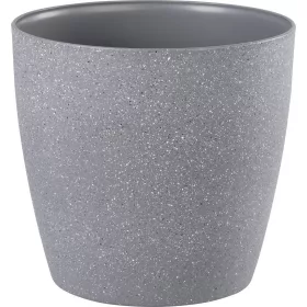   Virágcserép Strend Pro Stone, 28x26 cm, szürke, kő hatású