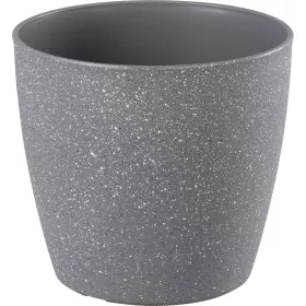   Virágcserép Strend Pro Stone, 23x20,5 cm, szürke, kő hatású
