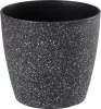 Virágcserép Strend Pro Stone, 23x20,5 cm, fekete, kő hatású