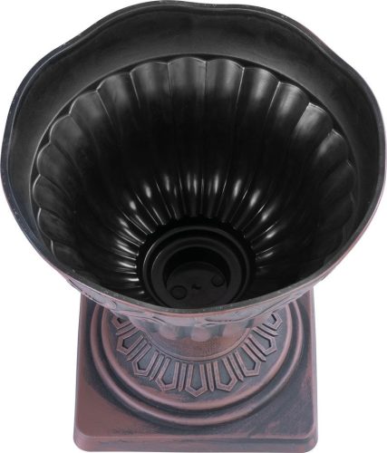 Virágcserép Strend Pro Antik, alátéttel, 30x30 cm, réz, fémes hatás