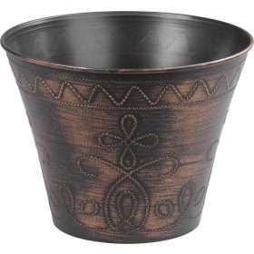   Virágcserép Strend Pro Flower, 24,5x19,3 cm, arany, fémes hatás