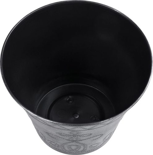 Virágcserép Strend Pro Flower, 24,5x19,3 cm, ezüst, fémes hatás