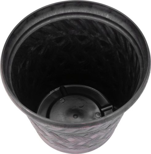 Virágcserép Strend Pro, 29x23 cm, sötétbarna, rattan minta