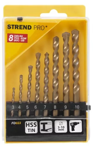 Fúrókészlet Strend Pro FD023, 8 részes