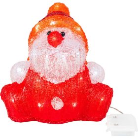   MagicHome karácsonyi dekoráció, Mikulás, 30 LED, időzítő, akril, 3x AA, IP 44, külső, 24 x 21 x 24 c