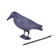 Madárriasztó, fekete Holló, 38 cm