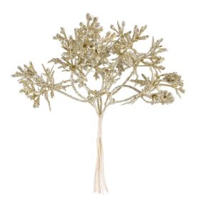 Vetvička MagicHome Vianoce, zlatá 15 cm