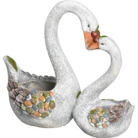   MagicHome Gecco dekoráció, Hattyúk, magnézia, 49 x 23 x 45 cm