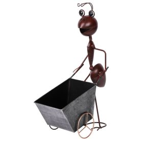 Dekoráció Mecco 4212, Hangya taligával, 46 cm, pléh